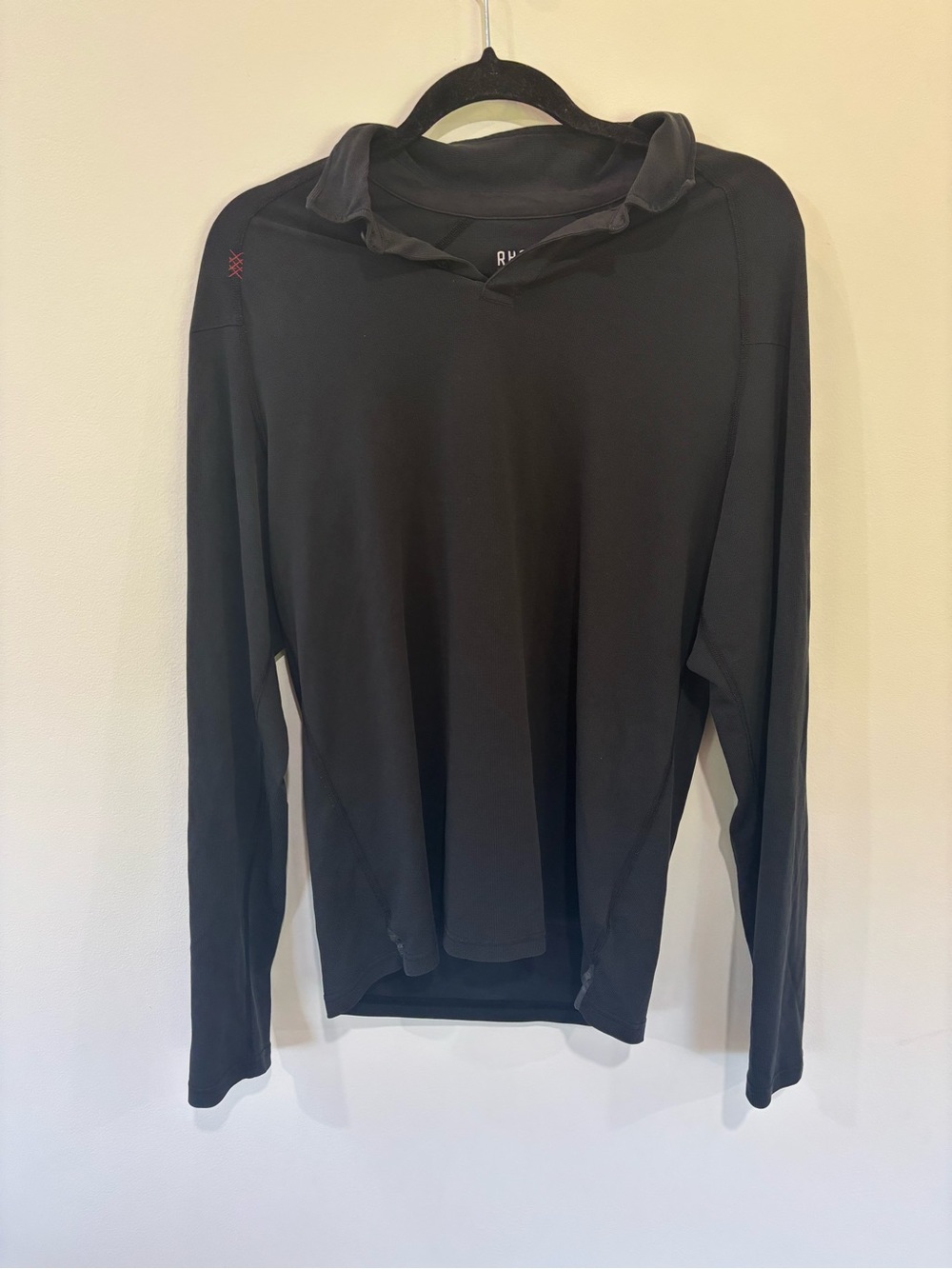 RHONE Long Sleeve Athletic Polo Shirt